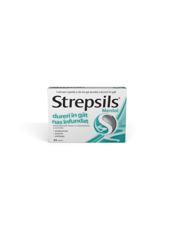 Strepsils Mentol, 24 pastile