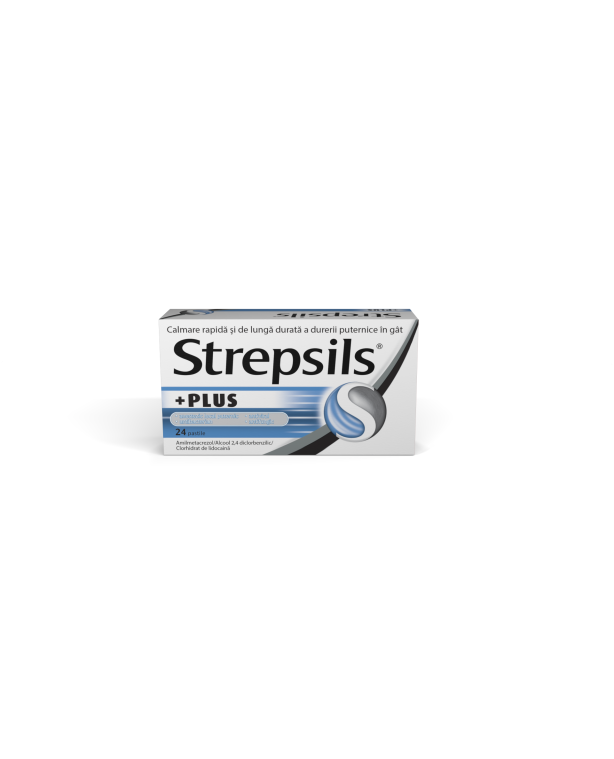 Strepsils Plus, 24 pastile