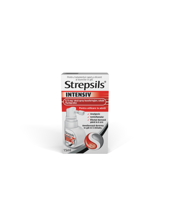 Strepsils Intensiv Cireșe și Mentă spray