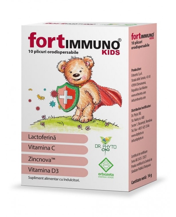 Fortimmuno Kids x 10 plicuri Dr Phyto