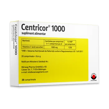 Centricor 1000, 20 comprimate, Worwag