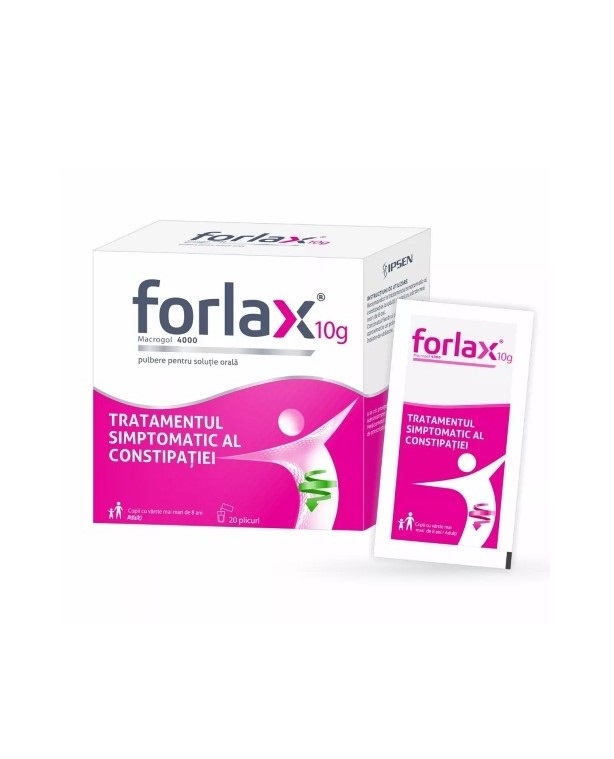 Forlax, 10 g pulbere pentru soluţie orală, 20 plicuri