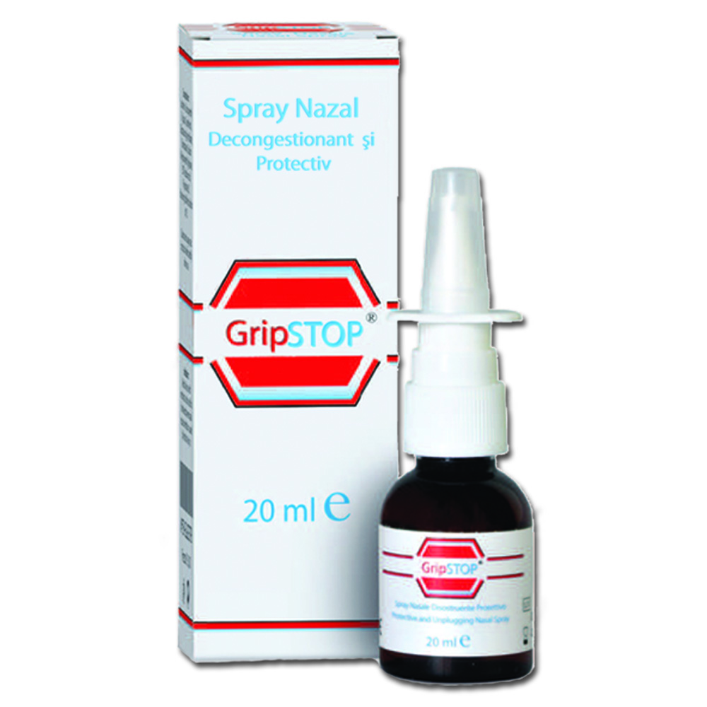 Spray nazal decongestionant si protectiv Grip Stop, 20 ml, Plantamed