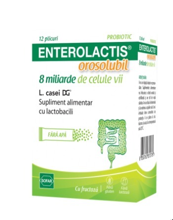 Enterolactis X 12 plicuri orodispersabile