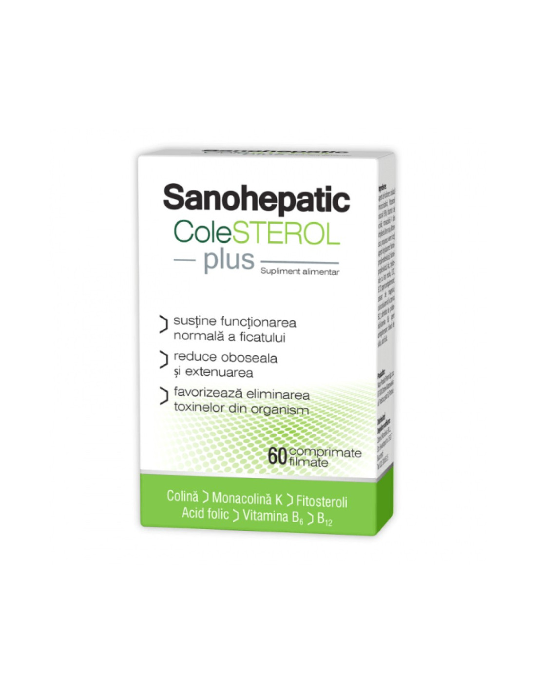 Sanohepatic Colesterol plus, 60 compr., Zdrovit