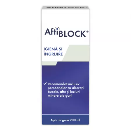 Aftiblock apa de gura 200 ml, Zdrovit