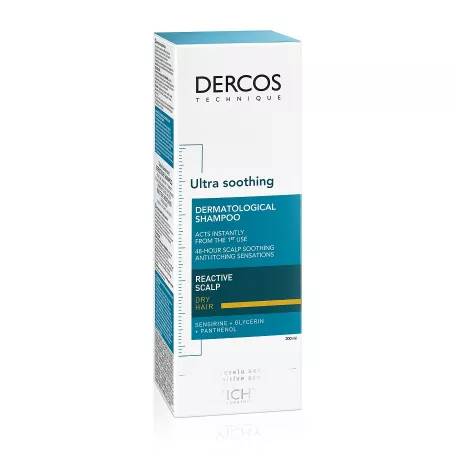 Dercos Sampon Ultracalmant scalp uscat 200ml, Vichy