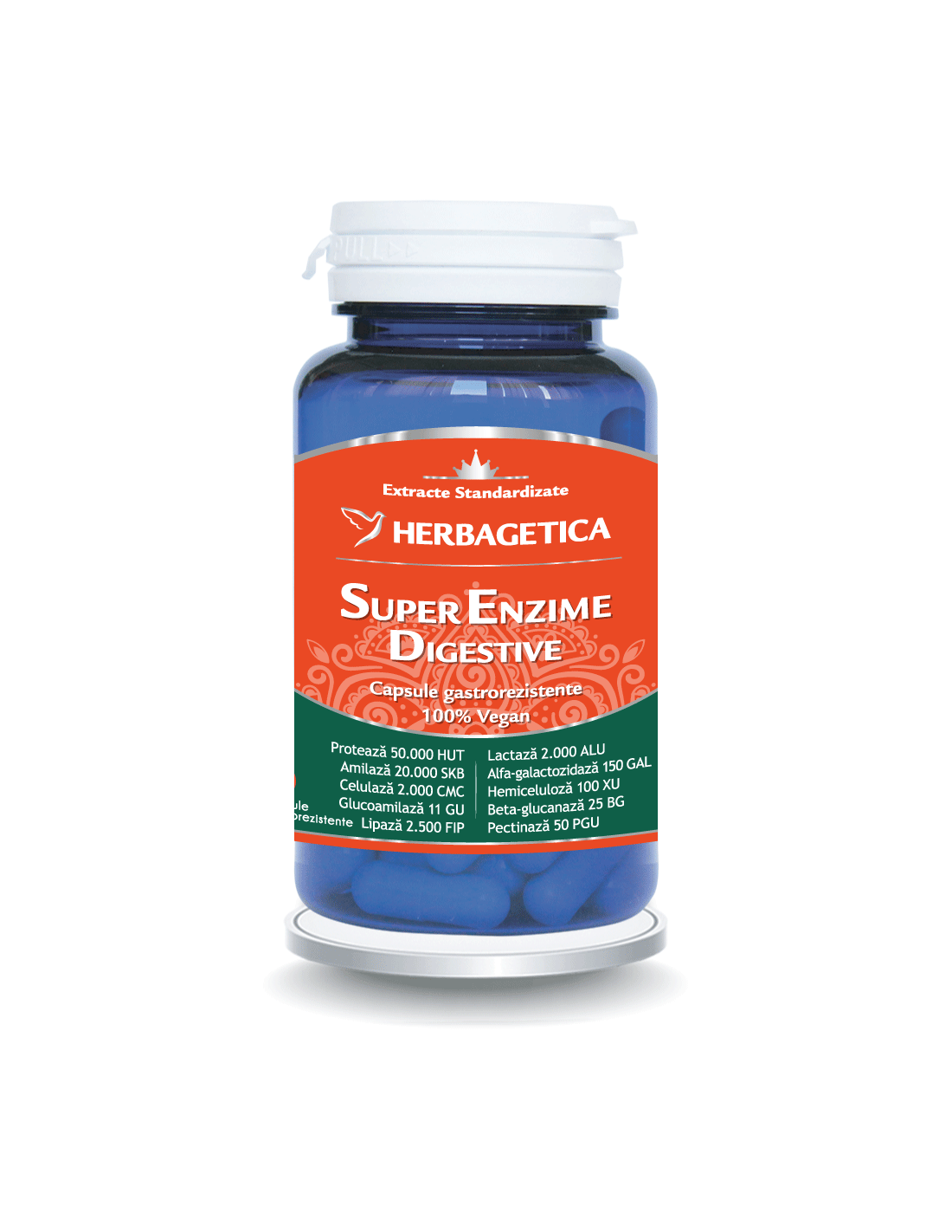 Super enzime digestive, 30 capsule, Herbagetica
