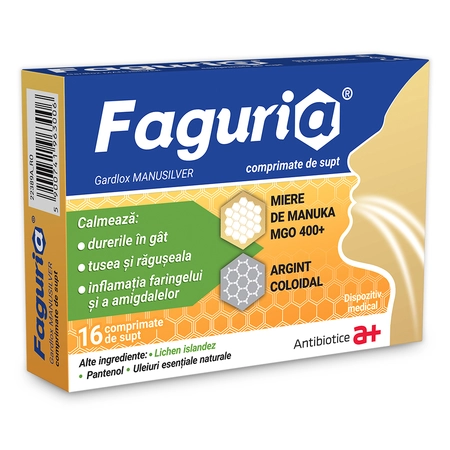 Faguria Gardlox manusilver 16 compr. de supt., Antibiotice SA