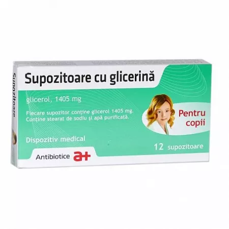 Supozitoare cu glicerina pentru copii x 12 , Antibiotice SA