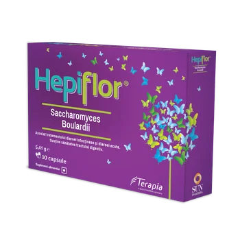 Hepiflor Saccharomyces B., 10 capsule, Terapia