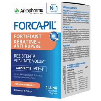 Forcapil Fortifiant Keratine+, 60 capsule